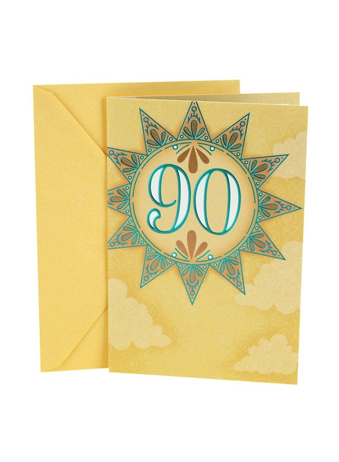 Hallmark 90th Birthday Card With Envelope  - Image 1