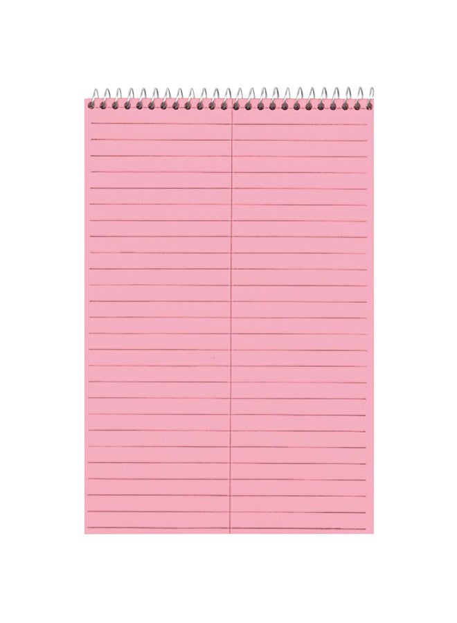 TOPS 80-Sheet Ruled Steno Book Notepad Pink  - Image 1