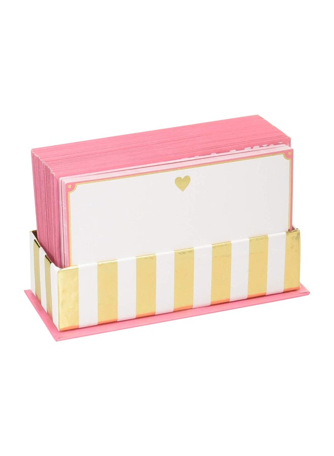 Graphique 50-Piece Note Card With Envelope Pink/White - Image 1