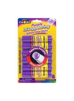 Cra-Z-Art 6-Piece Disappearing School Glue Sticks Purple 