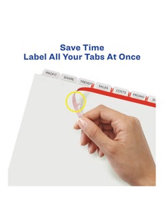 AVERY 5-Piece 8-Tab Print And Apply Label Dividers Clear  - Image 2