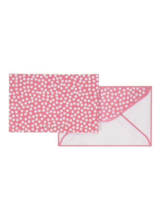 Graphique 50-Piece Note Card With Envelope Pink/White - Image 2