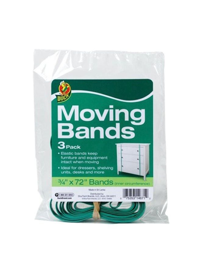 Pack Of 3 Elastic Moving Bands Green - v1552923655/N22189128A_1