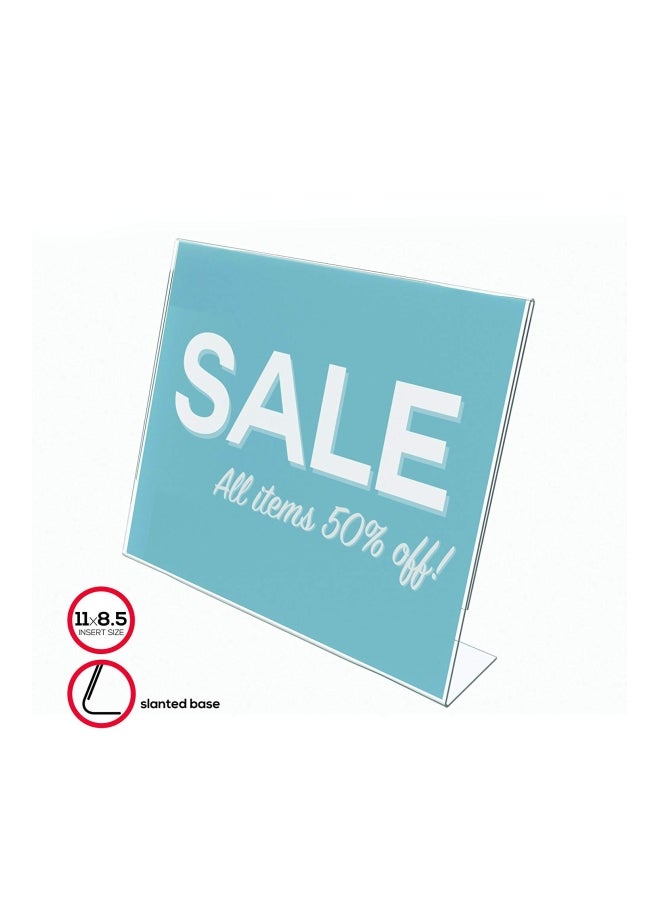 Deflecto - Single Sided Slanted Sign Holder Clear - Image 1