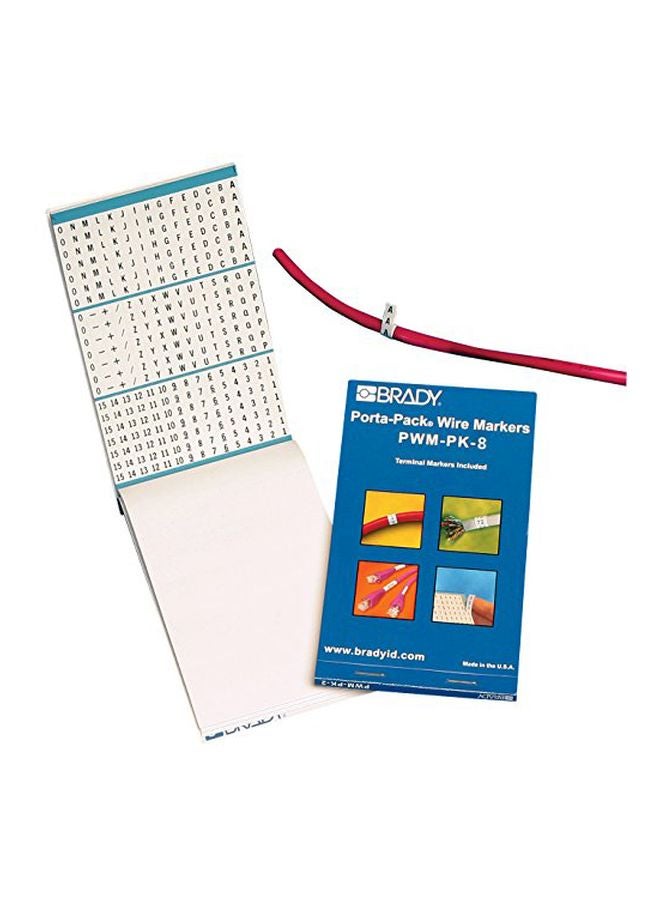 Brady Porta Pak Wire Markers White/Black - Image 3