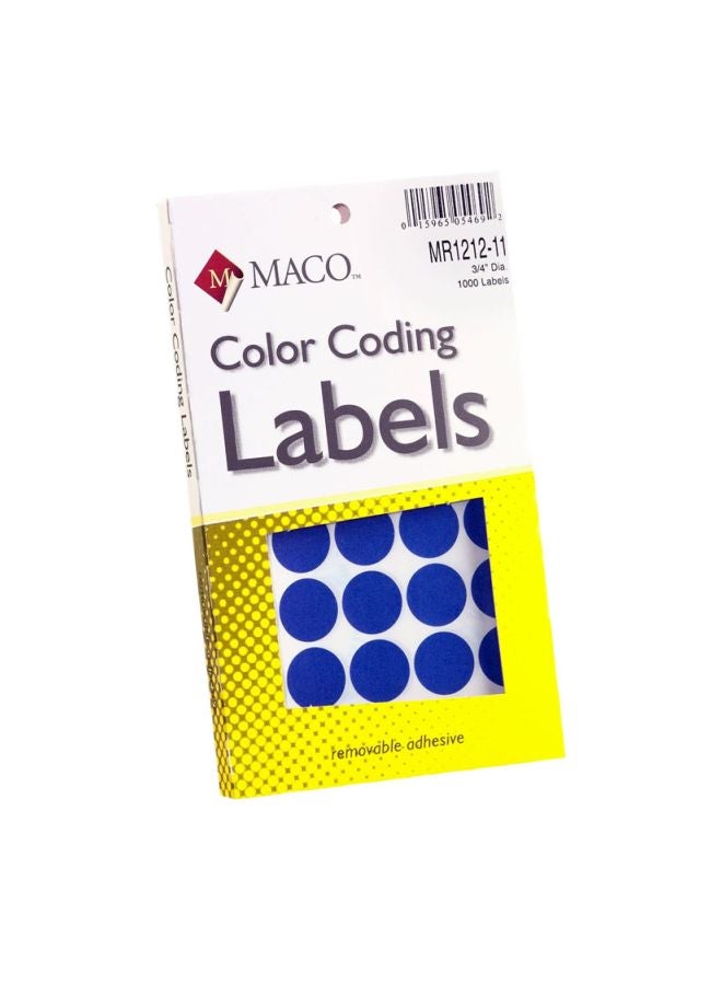 Maco - 1000-Piece Color Coding Labels Blue - Image 1