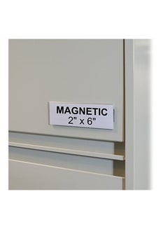 C-Line 10-Piece Magnetic Shelf/Bin Label Holder Set Clear  - Image 3