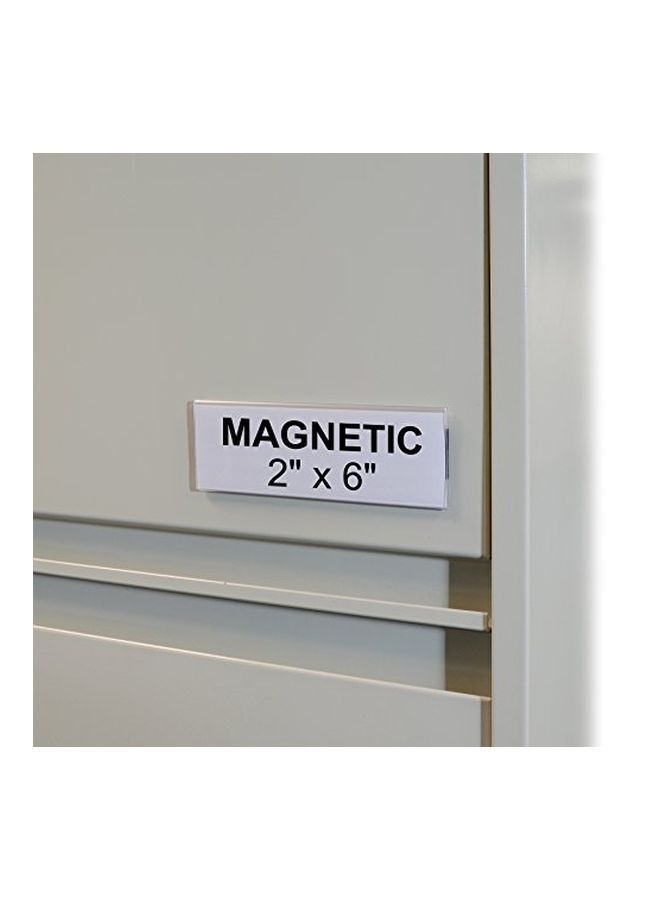 C-Line 10-Piece Magnetic Shelf/Bin Label Holder Set Clear  - Image 3