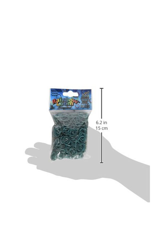 600-Piece Medieval Rubber Bands with 24 C-Clips Turquoise - v1552923672/N22189132A_2