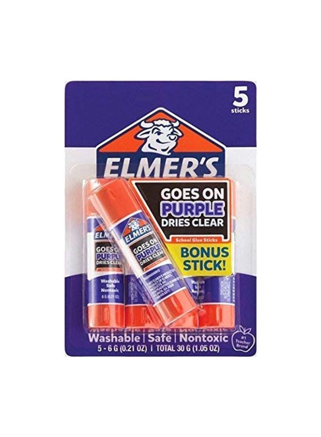 إلمرز لاصق قوي قابل للغسل من 5 قطع أرجواني/ أحمر