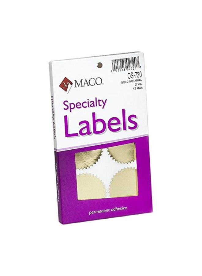 ماكو 42-Piece Foil Notarial Seals Gold  - Image 1