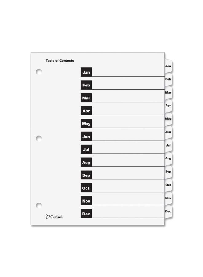 TOPS Business Forms, Inc. - Printed Cardinal OneStep Index System White/Black - Image 1