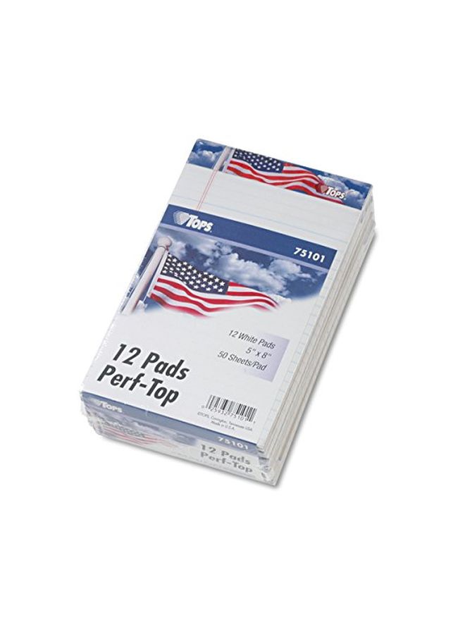 12-Piece American Pride Writing Pad White - v1552923697/N22189301A_2