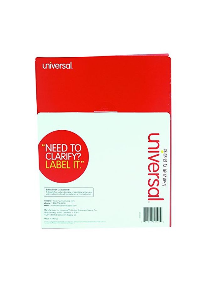 UNIVERSAL 600-Piece Laser Printer Permanent Labels White  - Image 2