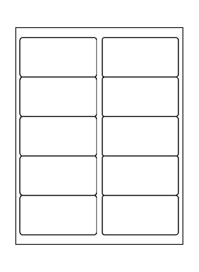ماكو ملصقات للعنوان والشحن لطابعات الليزر ونافثات الحبر من 1000 قطعة أبيض - Image 2