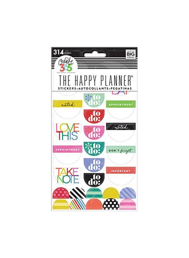 Me & My Big Ideas 6-Piece The Happy Planner To Do Sticker Set Multicolour 