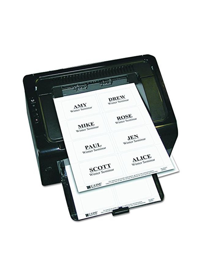 C-Line 200-Piece Pressure Sensitive Inkjet/Laser Printer Name Labels White  - Image 3
