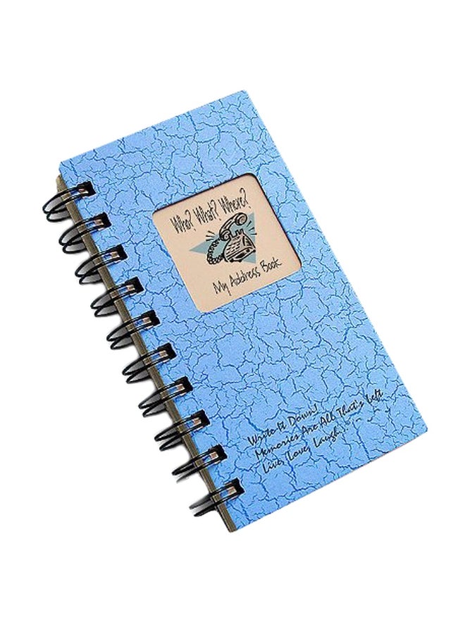 Journals Unlimited My Address Book Notebook Blue/Grey/Black