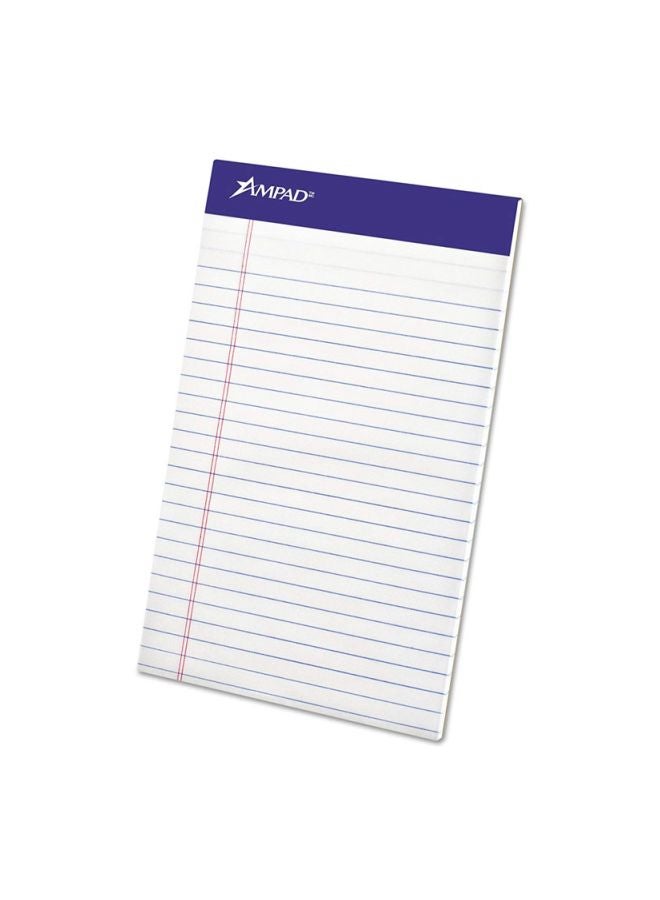 Ampad 12-Piece Medium Ruled Writing Pads Blue/White - Image 1