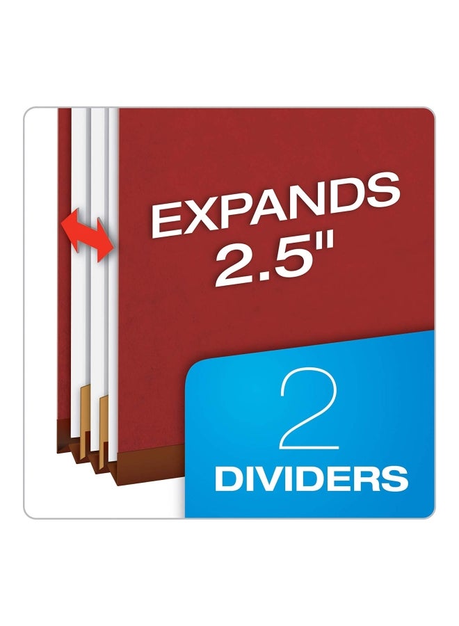 Pendaflex 10-Piece File Folder With Divider Red - Image 2