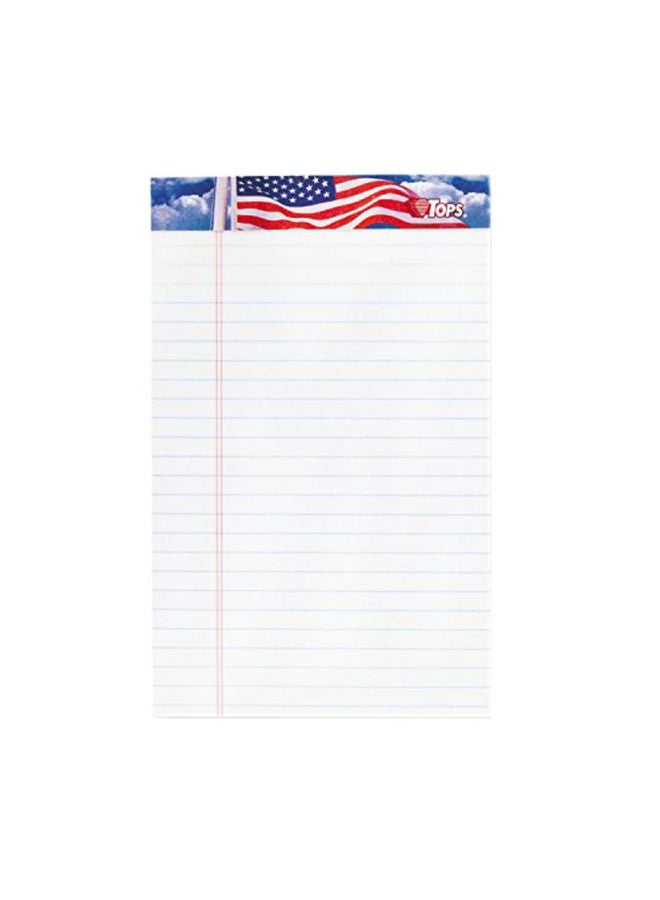 12-Piece American Pride Writing Pad White - v1552923747/N22189301A_1