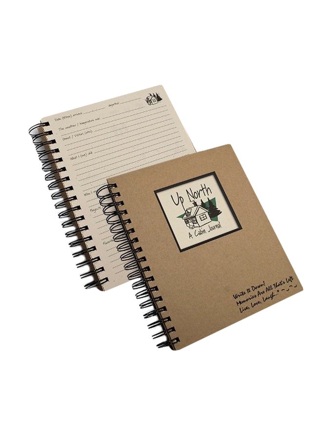 Up North A Cabin Journal Notebook Brown