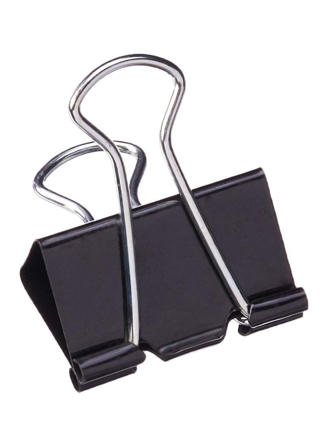 UNIVERSAL 12-Piece Binder Clip Set Black/Silver 