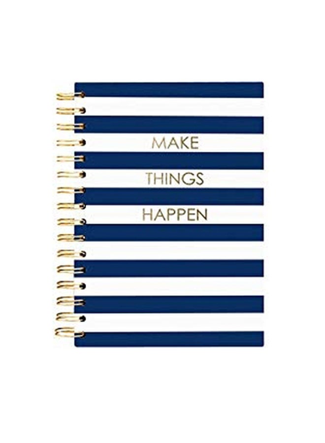 160-Sheet Hard Bound Journal Notebook White/Blue