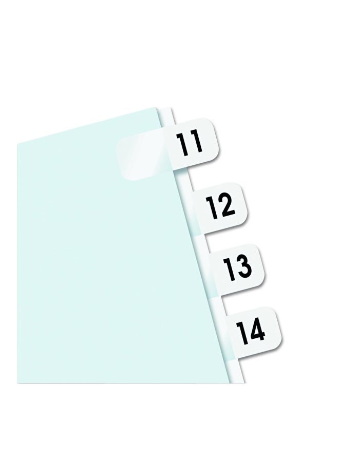 Redi-Tag 104-Piece Printed Index Tab Set Green/Black - Image 2