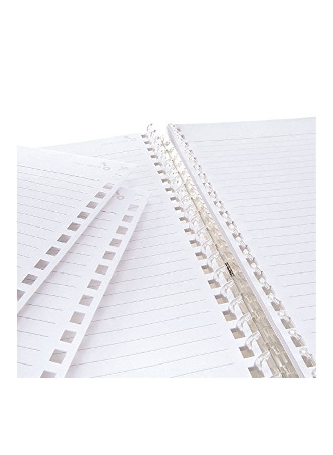 LIHITLAB A5 Refillable Lined Notebook White - Image 3