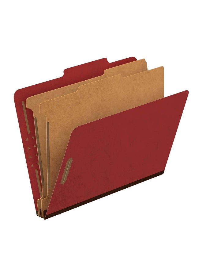 Pendaflex 10-Piece File Folder With Divider Red - Image 1