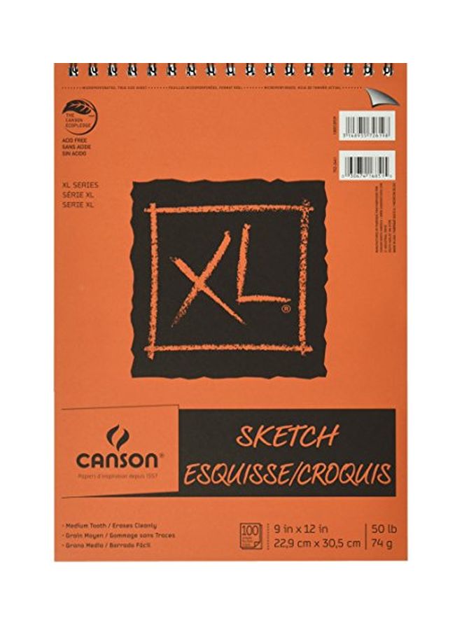 CANSON XL Sketch Sheet Pad Orange/Black - Image 1