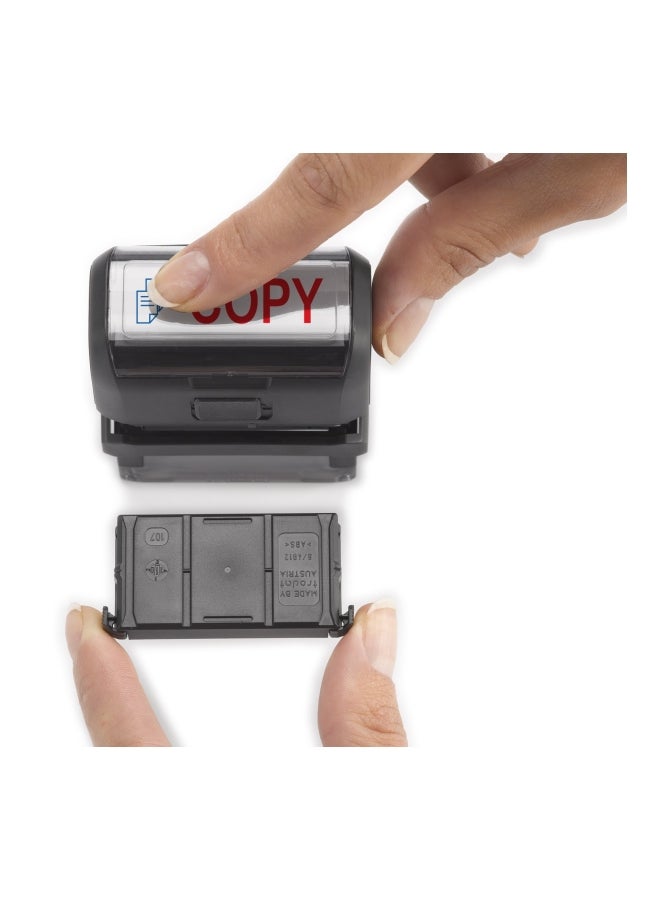 ترودات ختم برينتي ذاتي التحبير يحمل كلمة "Stock " أسود/شفاف/رمادي - Image 2