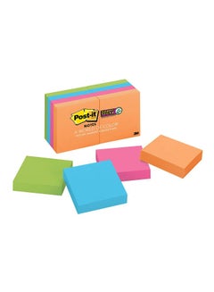 Post It 8-Piece Sticky Note Set Green/Pink/Orange  - Image 1