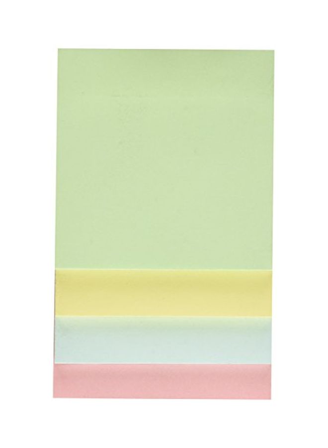 Bazic Pack Of 4 Pads Sticky Note Set Green/Yellow/Pink - Image 1