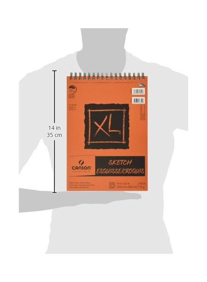 CANSON XL Sketch Sheet Pad Orange/Black - Image 2