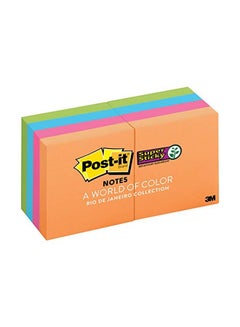 Post It 8-Piece Sticky Note Set Green/Pink/Orange  - Image 2