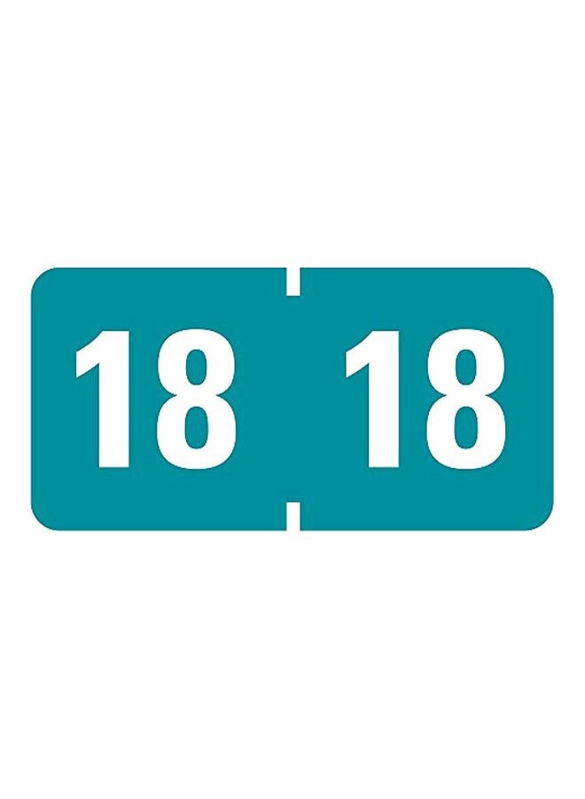 Smead 500-Piece Color Coded Year Labels Blue/White