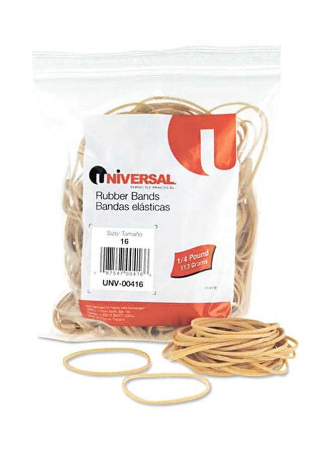 UNIVERSAL Pack Of 2 Rubber Bands Beige 