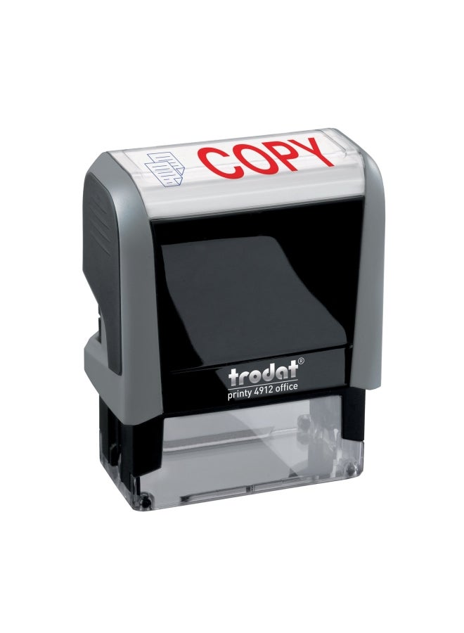 ترودات ختم برينتي ذاتي التحبير يحمل كلمة "Stock " أسود/شفاف/رمادي - Image 1