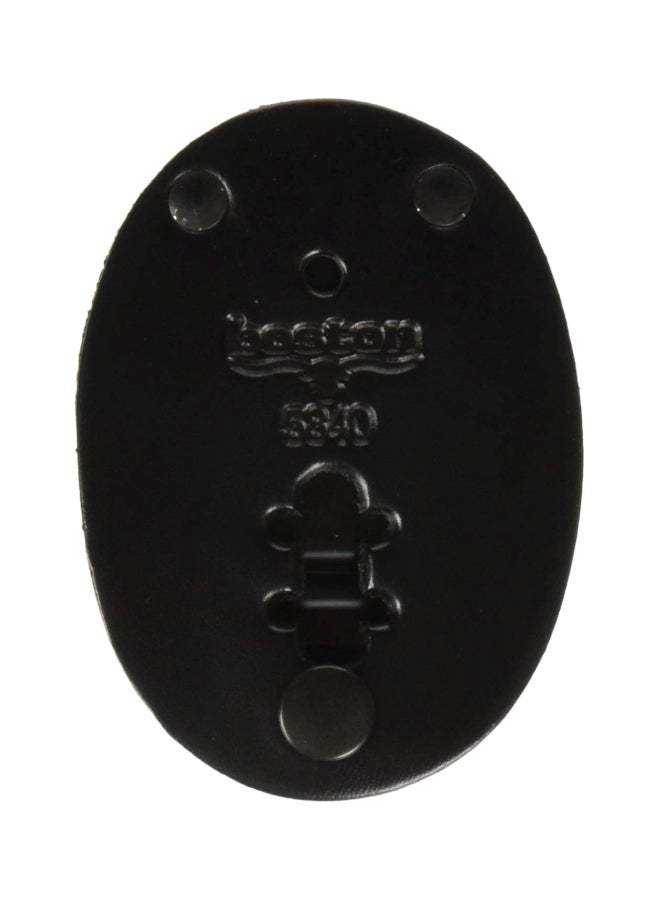 Boston Leather - Oval Clip-On Badge Holder Black - Image 1