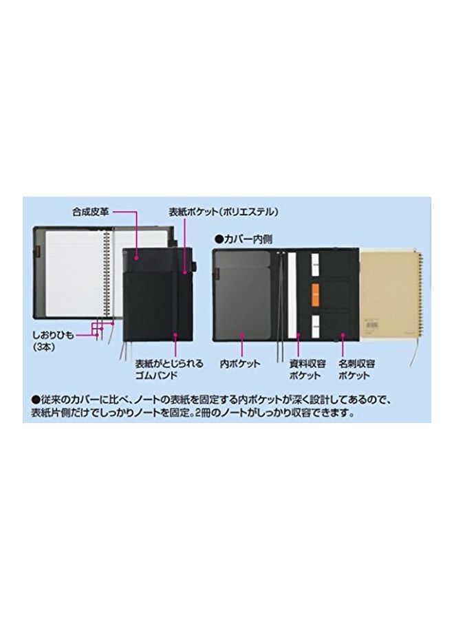 Ifusion 40-Sheet B5 Refillable Semi Notebook Black/White  - Image 4