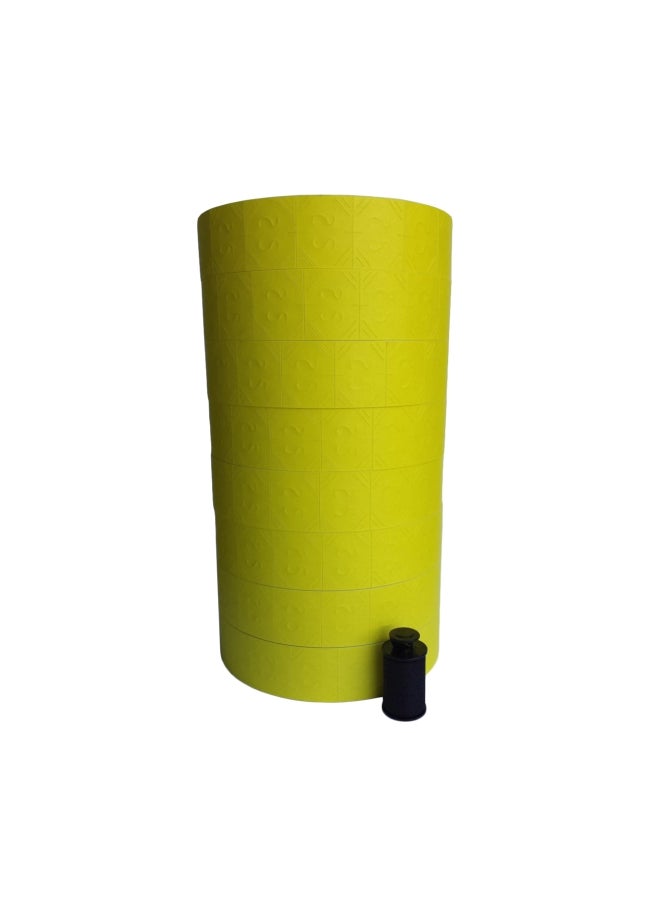 2 Line Label Yellow