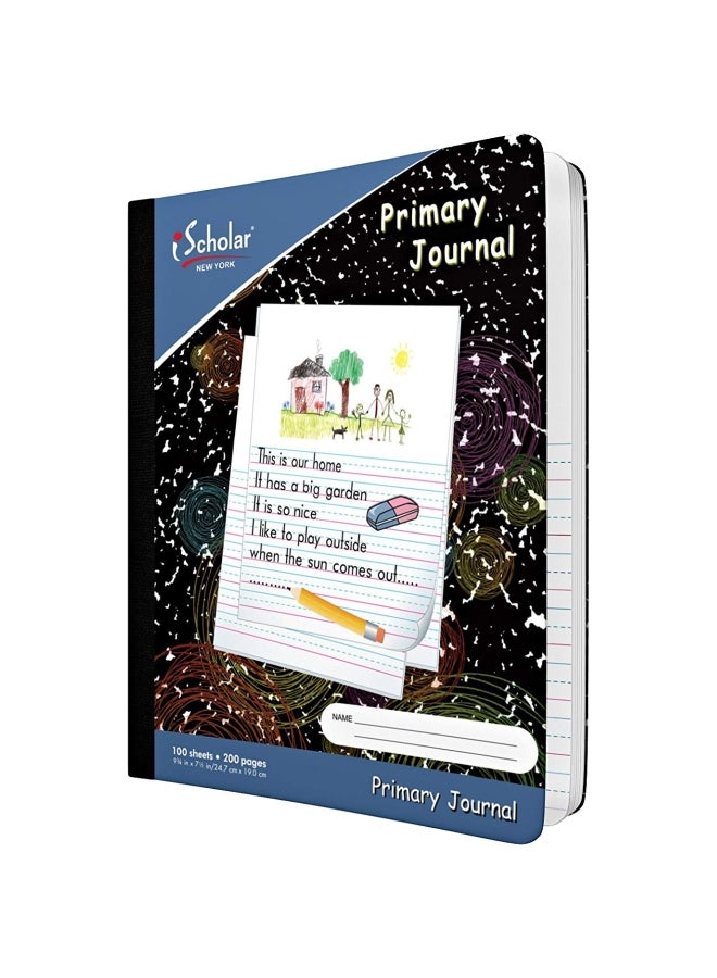 iScholar 100-Sheet Primary Composition Book Black/White - Image 1