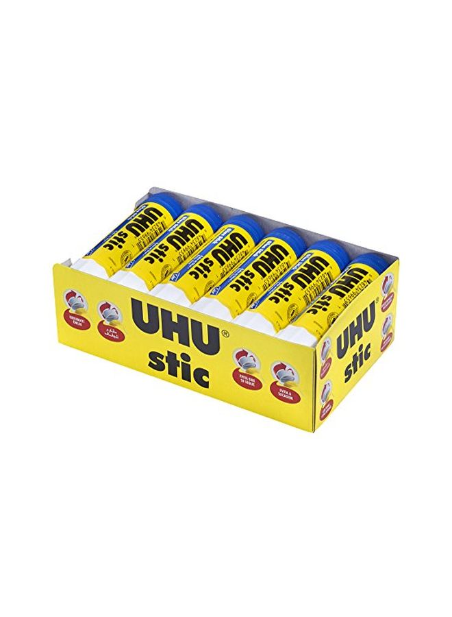 UHU 12-Piece Colored Glue Stick Set Blue/Yellow/Black - Image 3