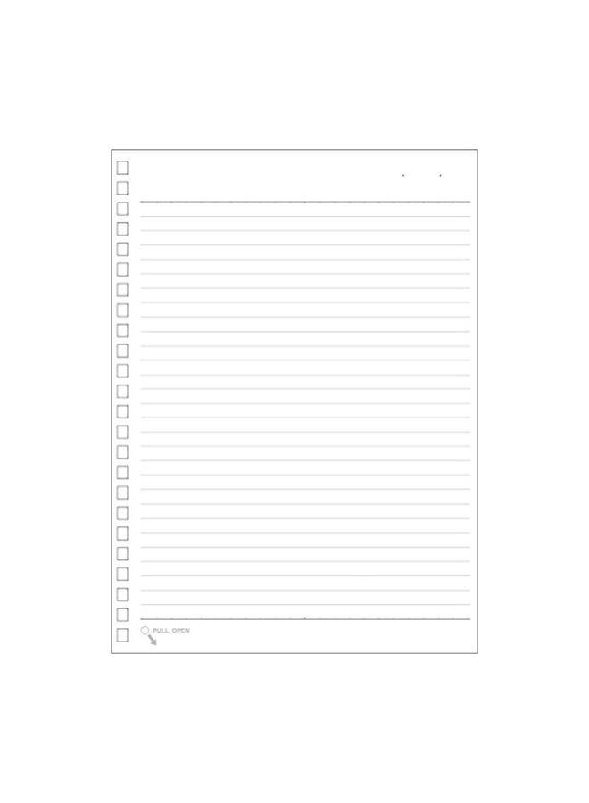 LIHITLAB A5 Refillable Lined Notebook White - Image 2