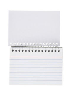 Bazic Pack Of 6 Spiral Bound Index Card Set White/Black  - Image 2
