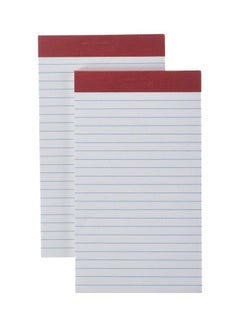 Mead 2-Piece Memo Notepad Set White/Red/Blue 