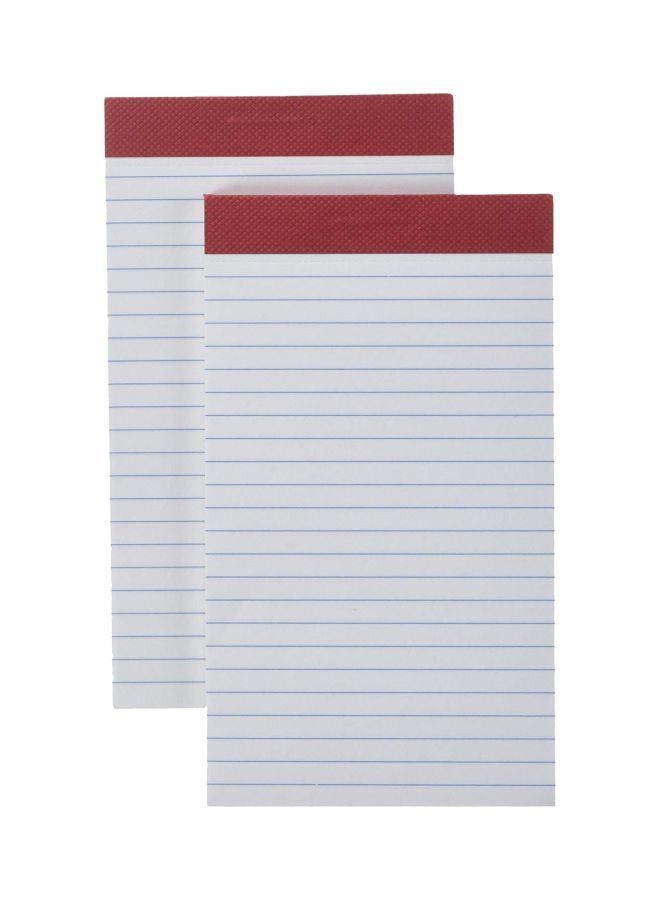 Mead - 2-Piece Memo Notepad Set White/Red/Blue - Image 1