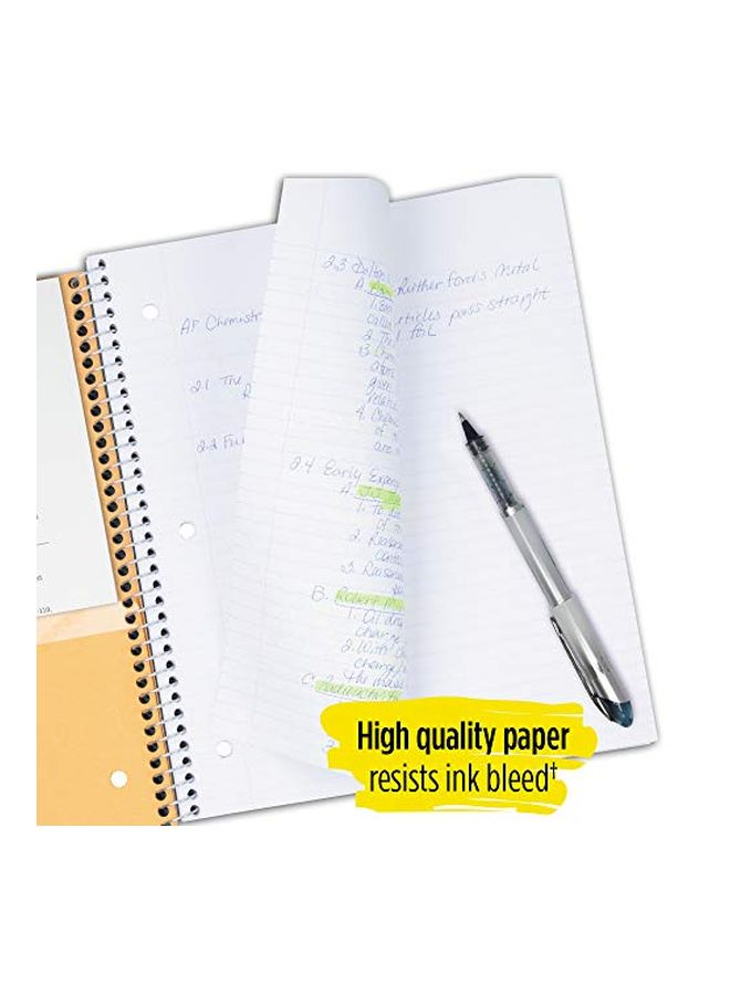 Five Star 100-Sheet Spiral Notebook Orange - Image 3